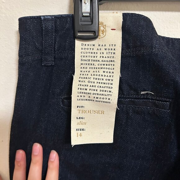 NWT! Talbots Womens Trousers Slim Straight Fit Size 14 Jeans - Picture 5 of 7